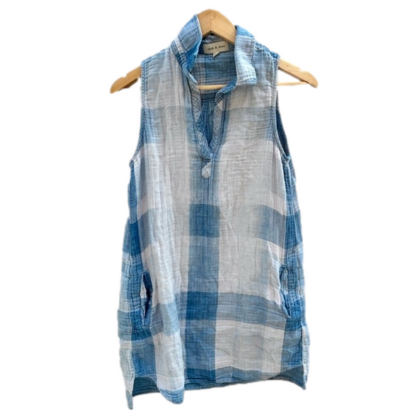 Anthropologie Dresses & Skirts - Anthropologie Cloth & Stone Colour Slip On Cotton Short Sleeveless Dress Pockets